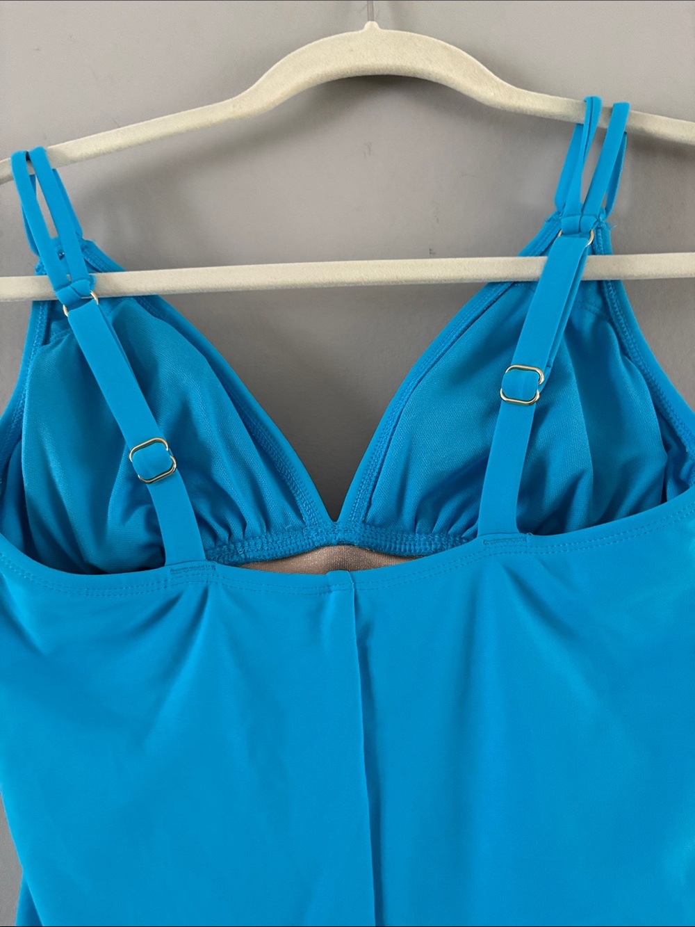 Shade & Shore Bright Turquoise One-Piece Swimsuit Small - Picture 6 of 7
